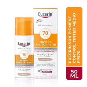 Eucerin Sun Pigment Control Gel Creme Tinted Médio FPS 70 50ml